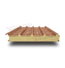 Сэндвич панели кровельные с пенополиизоциануратом, ширина 1200 мм, толщина 160 мм, 0.5/0.5, кирпичная кладка