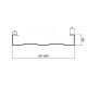 Сэндвич-профиль начальный 150х800, 0.5 мм, оцинкованный