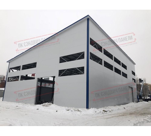 Сэндвич панели стеновые с пенополиуретаном, ширина 1200 мм, толщина 200 мм, 0.5/0.5, RAL7004