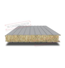 Сэндвич панели стеновые с минеральной ватой, ширина 1200 мм, толщина 140 мм, 0.5/0.5, RAL7004