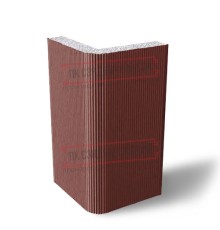 Угловая сэндвич-панель вертикальная из пенополистирола, 0.5/0.5, ширина 1200 мм, толщина 10 мм, RAL3009