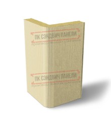 Угловая сэндвич-панель вертикальная из пенополиизоцианурата, 0.5/0.5, ширина 1000 мм, толщина 30 мм, RAL1014