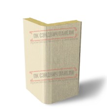 Угловая сэндвич-панель вертикальная из пенополиизоцианурата, 0.5/0.5, ширина 1200 мм, толщина 30 мм, RAL1015