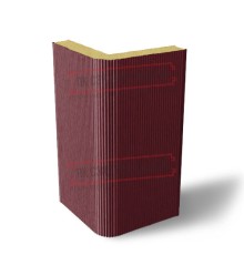 Угловая сэндвич-панель вертикальная из пенополиизоцианурата, 0.5/0.5, ширина 1200 мм, толщина 40 мм, RAL3005