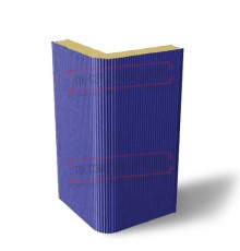 Угловая сэндвич-панель вертикальная из пенополиизоцианурата, 0.5/0.5, ширина 1200 мм, толщина 10 мм, RAL5002