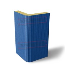 Угловая сэндвич-панель вертикальная из пенополиизоцианурата, 0.5/0.5, ширина 1000 мм, толщина 20 мм, RAL5005