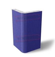 Угловая сэндвич-панель вертикальная из пенополистирола, 0.5/0.5, ширина 1200 мм, толщина 10 мм, RAL5002