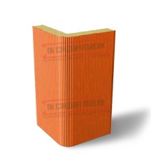 Угловая сэндвич-панель вертикальная из пенополиизоцианурата, 0.5/0.5, ширина 1200 мм, толщина 30 мм, RAL2004