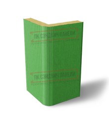 Угловая сэндвич-панель вертикальная из пенополиизоцианурата, 0.5/0.5, ширина 1000 мм, толщина 30 мм, RAL6018