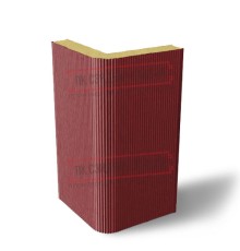 Угловая сэндвич-панель вертикальная из пенополиизоцианурата, 0.5/0.5, ширина 1000 мм, толщина 30 мм, RAL3011