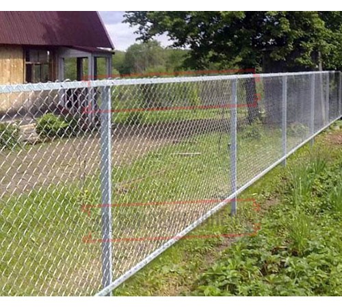 Сетка рабица оцинкованная 2,0x10 м, ячейка 50x50x2,0