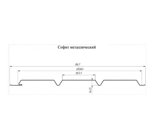 Софит металлический без перфорации 0,45 Print Elite с пленкой Choco Wood