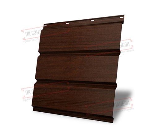 Софит металлический без перфорации 0,45 Print Elite с пленкой Choco Wood