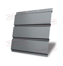 Софит металлический без перфорации 0,5 GreenCoat Pural matt с пленкой RR 21 светло-серый (RAL 7040 серое окно)