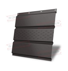 Софит металлический центральная перфорация 0,5 Satin с пленкой RR 32 темно-коричневый