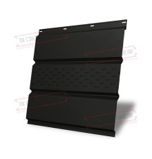 Софит металлический центральная перфорация 0,5 Satin с пленкой RAL 9005 черный