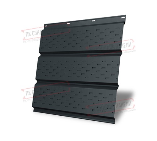 Софит металлический полная перфорация 0,5 Rooftop Matte с пленкой RAL 7016 антрацитово-серый