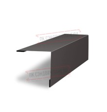 Планка завершающая 50х50 жалюзи Milan 0,5 GreenСoat Pural RR 32 темно-коричневый