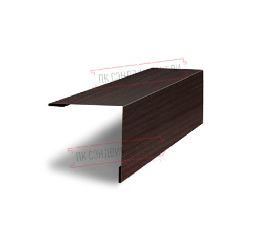 Планка завершающая 50х50 жалюзи Milan 0,45 Print Elite Coffee Wood