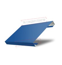 Ламель лицевая 125 Texas стартовая/финишная для калиток и ворот 0,45 PE с пленкой RAL 5005 сигнальный синий
