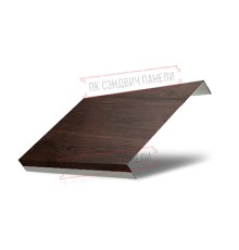 Ламель обратная 150 Texas стартовая/финишная для калиток и ворот 0,45 Print Elite Choco Wood