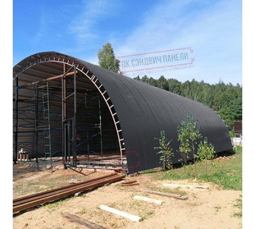 Профнастил МП10ПГ-0.5, Ширина-1100, Полиэстер RAL7024