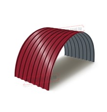 Профнастил МП20ПГ-0.45, Ширина-1100, Полиэстер RAL3003