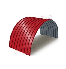 Профнастил МП20ПГ-0.5, Ширина-1100, Полиэстер RAL3020