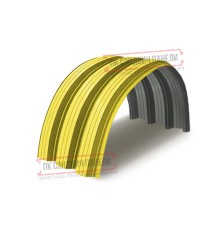 Профнастил H112ПГ-1.0, для бескаркасных ангаров, Полиэстер RAL 1018