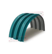 Профнастил H112ПГ-1.0, для бескаркасных ангаров, Полиэстер RAL 5021