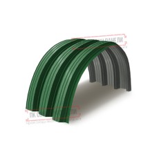 Профнастил H112ПГ-1.0, для бескаркасных ангаров, Полиэстер RAL 6002