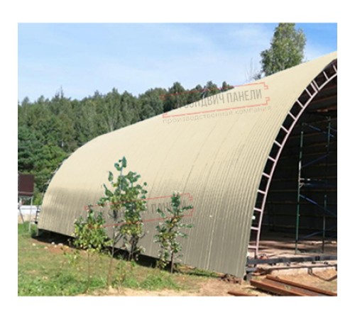 Профнастил НС35ПГ-0.5, Ширина-1100, Полиэстер RAL1015